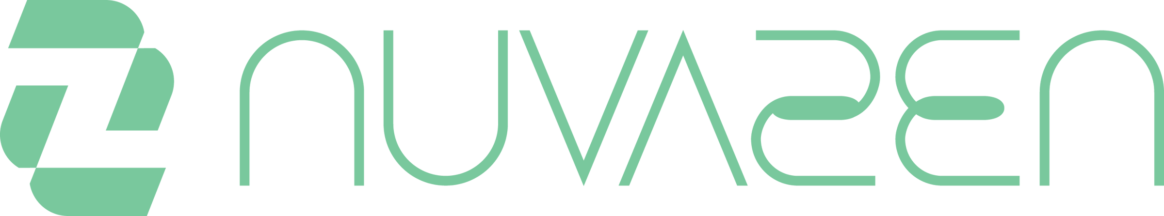 Nuvazen logo in green on a transparent background